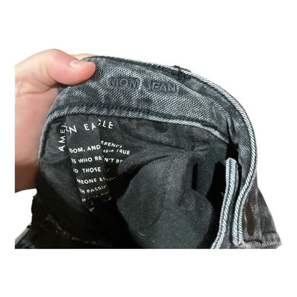 American Eagle Mom Jeans Woman 16 Black - Picture 3 of 4
